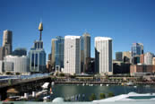 View of Sydney Australia with blue sky